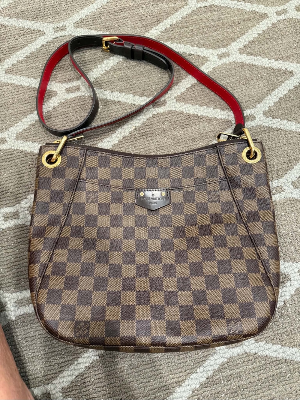 LOUIS VUITTON SOUTH BANK BESACE DAMIER EBENE